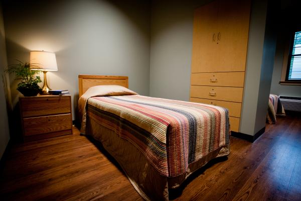 Semi-private accommodations offer patients the opportunity to interact with others and gain support in the healing process.