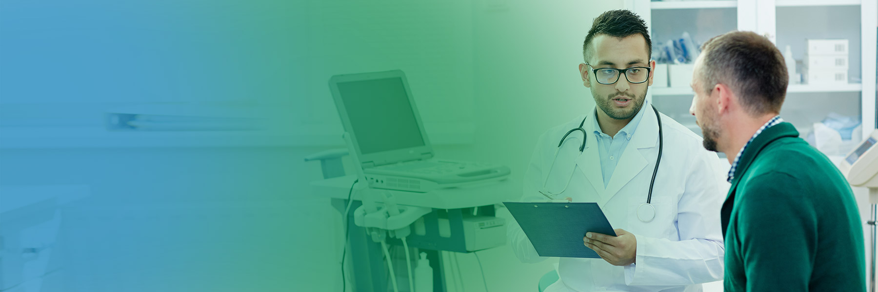 man talking to doctor